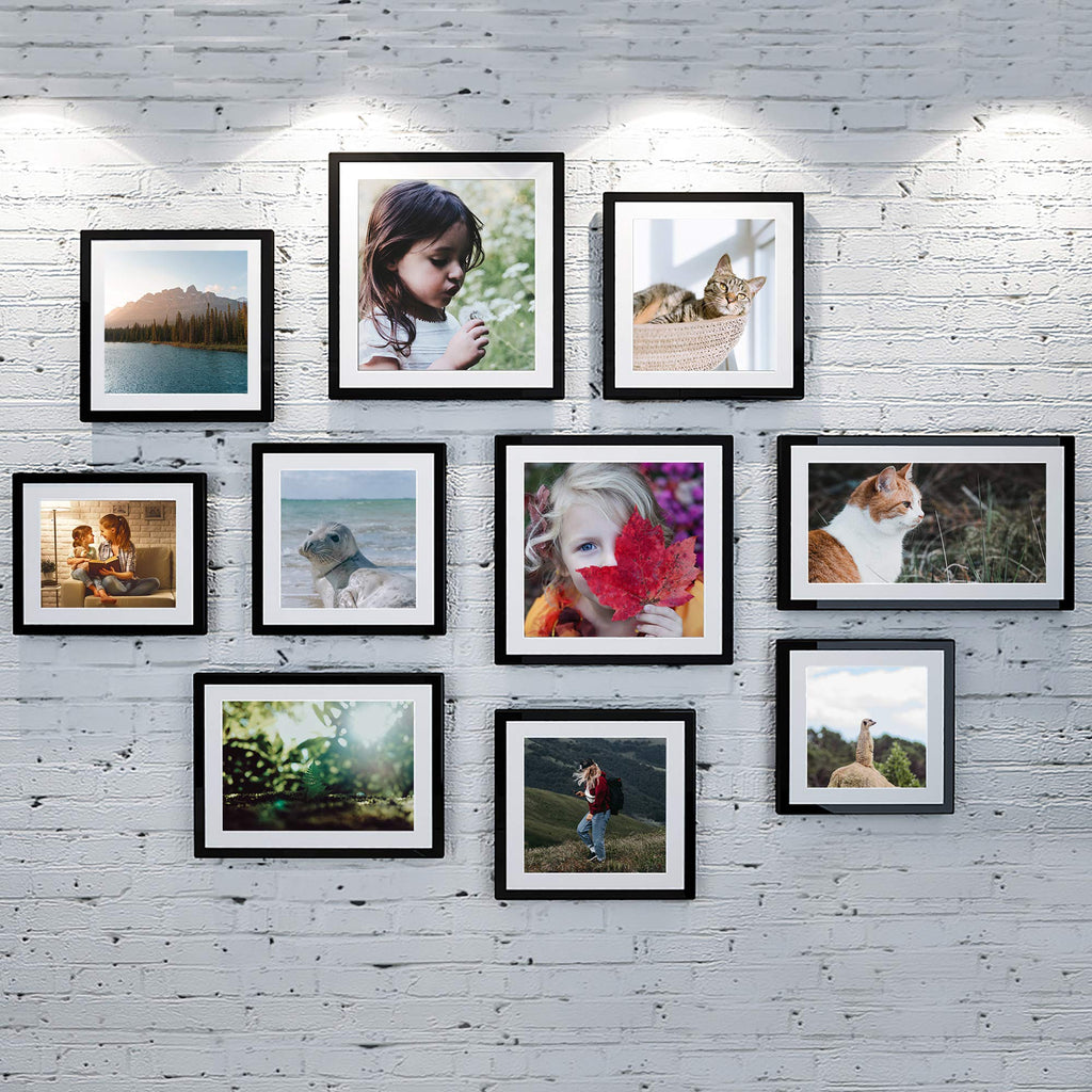 upsimples 8x10 Picture Frames, Gallery Wall Frames Set of 5, Black