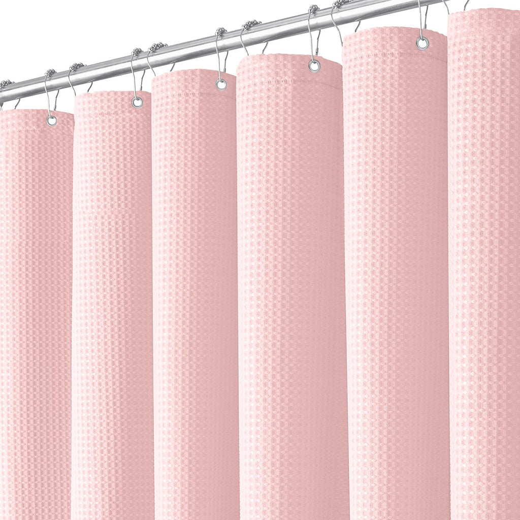Dynamene Extra Long Waffle Shower Curtain 256 GSM 72"x90" Moonlight Blue