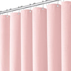 Dynamene Extra Long Waffle Shower Curtain 256 GSM 72"x90" Moonlight Blue