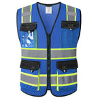 JKSafety Safety Vest for Men Women Hi Vis Reflective Vest JK220 PurpleB S