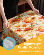 Niuara American Flag Plastic Table Cloth Disposable, 4 Pack, 54 x 108 in