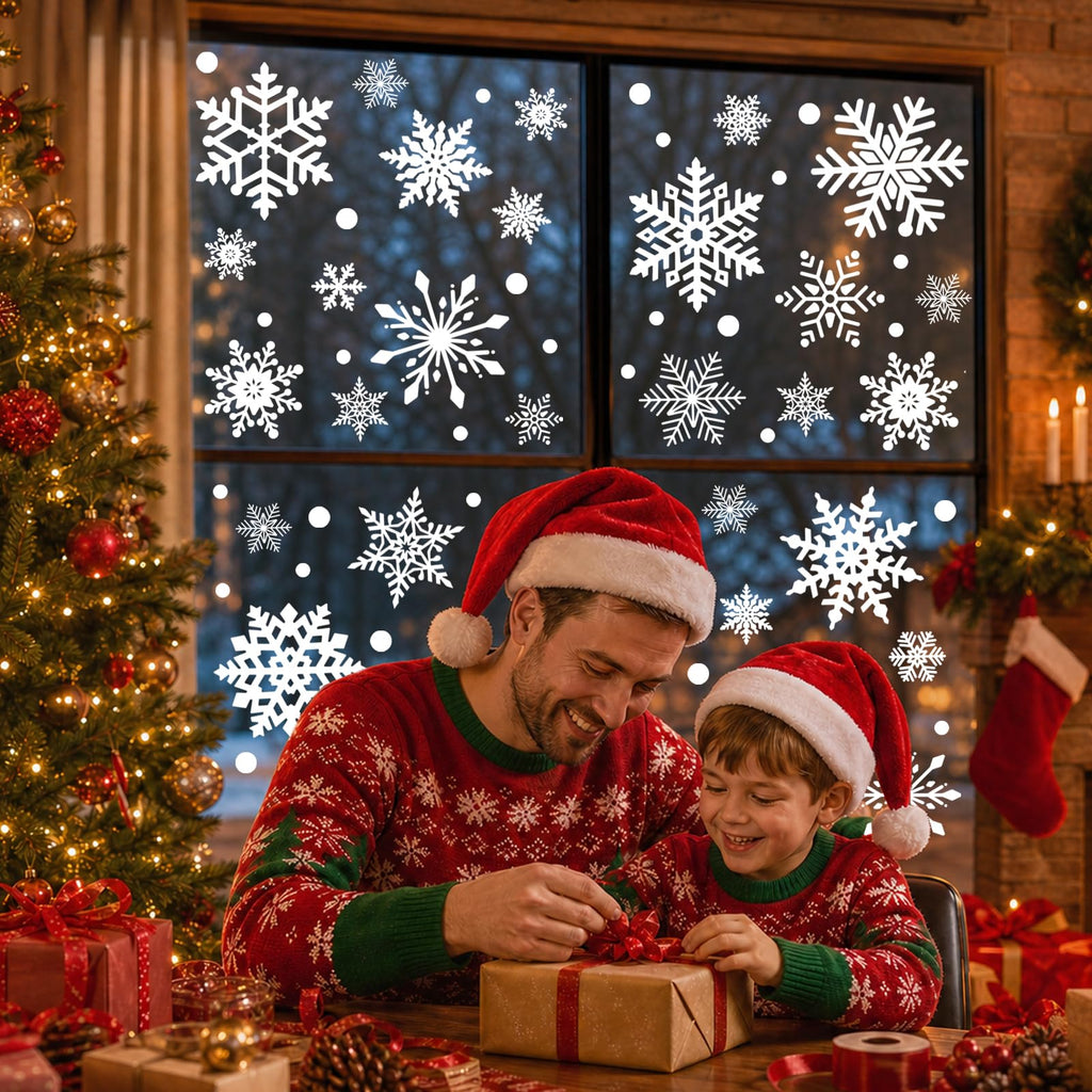 Christmas Window Clings for Glass Windows, Stickers for Window Decorations