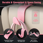 4-Pack Car Headrest Hooks Holds 55lbs Seat Storage Organizer for Bags