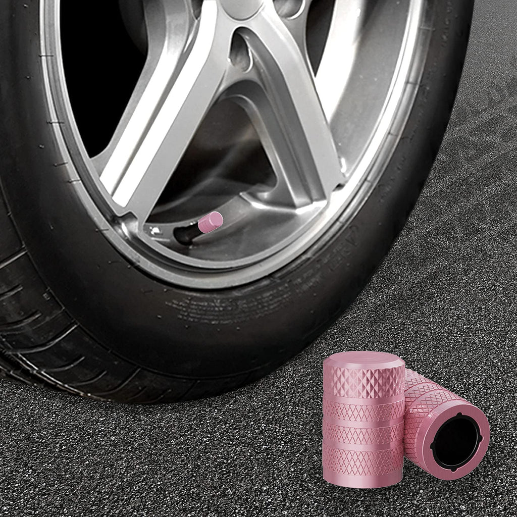 CKAuto Tire Valve Stem Caps, Aluminum Black, 4 pcs/Pack