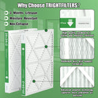 TRIGHTFILTERS 14x20x1 Air Filter 4 Pack, MERV 8 Filter Replacement