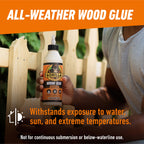 Gorilla Ultimate Waterproof Wood Glue, Natural Color, 8 oz