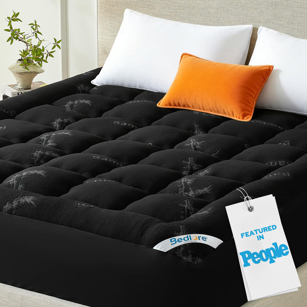BEDLORE Twin Mattress Topper, Thick Soft Pillow Top Bed Topper