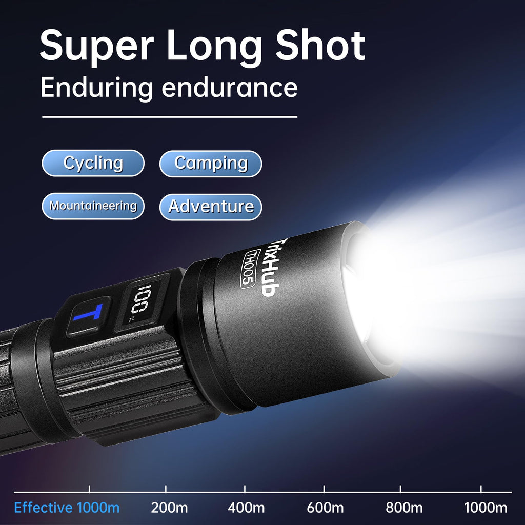 TrixHub Rechargeable Flashlights 3 Pack Super Bright High Lumens Flashlight