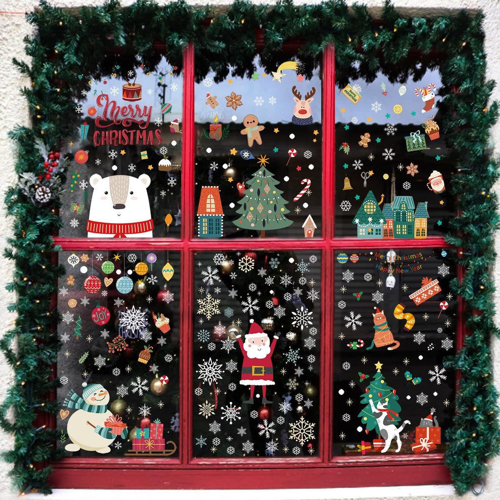 Christmas Window Clings for Glass Windows, Stickers for Window Decorations