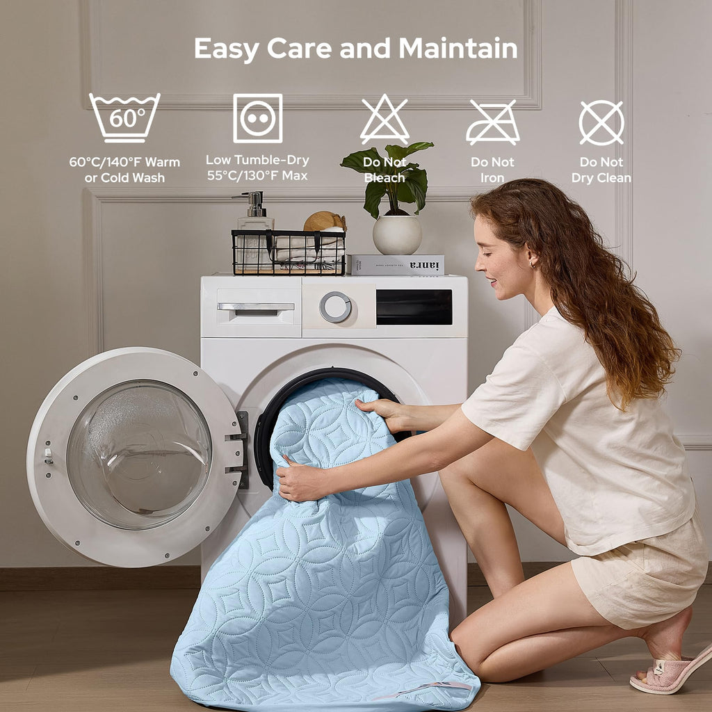BEDLORE Waterproof Mattress Protector, Queen Size Mattress Pad Noiseless