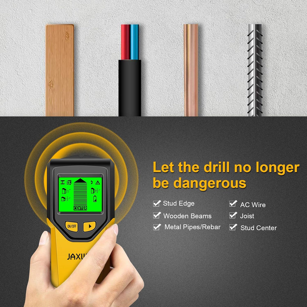 Stud Finder, Upgranded Wood and Metal Stud Detector, Live Wire Detection