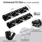Amooca 2 Pack Seat Belt Covers Soft Shoulder Pad for Cars & Backpack