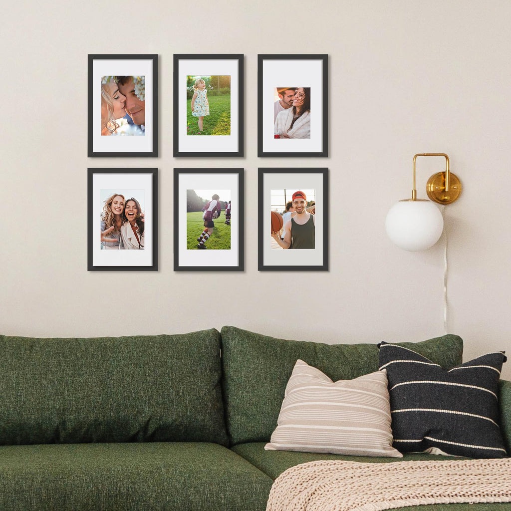 upsimples 8x10 Picture Frames, Gallery Wall Frames Set of 5, Black