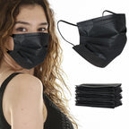 akgk KN95 Face Mask 50 PCS, Breathable Protection Masks, 5-Ply KN95 Black Masks, Cup Dust Safety Masks