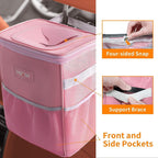 HOTOR Car Trash Can, Leakproof Car Organizer, 2-Gallon, Brown