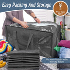 6 Pack Extra Heavy Duty Large Moving Bags with Strong Zipper, Dark Blue