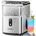 EUHOMY Nugget Ice Maker Countertop, 35lbs/24H, Ready in 7 Mins, Stainless