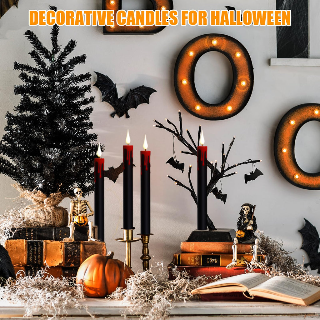 GenSwin 10.8" Flameless Floating Candles Wand Halloween Decorations