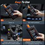 OlarHike Tire Inflator Portable Air Compressor,Dual Power-3*2000mAh &12V DC
