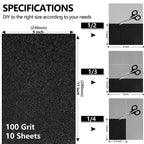 Extra Fine Sandpaper Assortment, Wet Dry Sand Paper 9 x 3.6 Inch