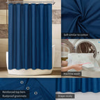 ALYVIA SPRING Waterproof Fabric Shower Curtain or Liner White, 72x72
