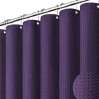 Dynamene Extra Long Waffle Shower Curtain 256 GSM 72"x90" Moonlight Blue