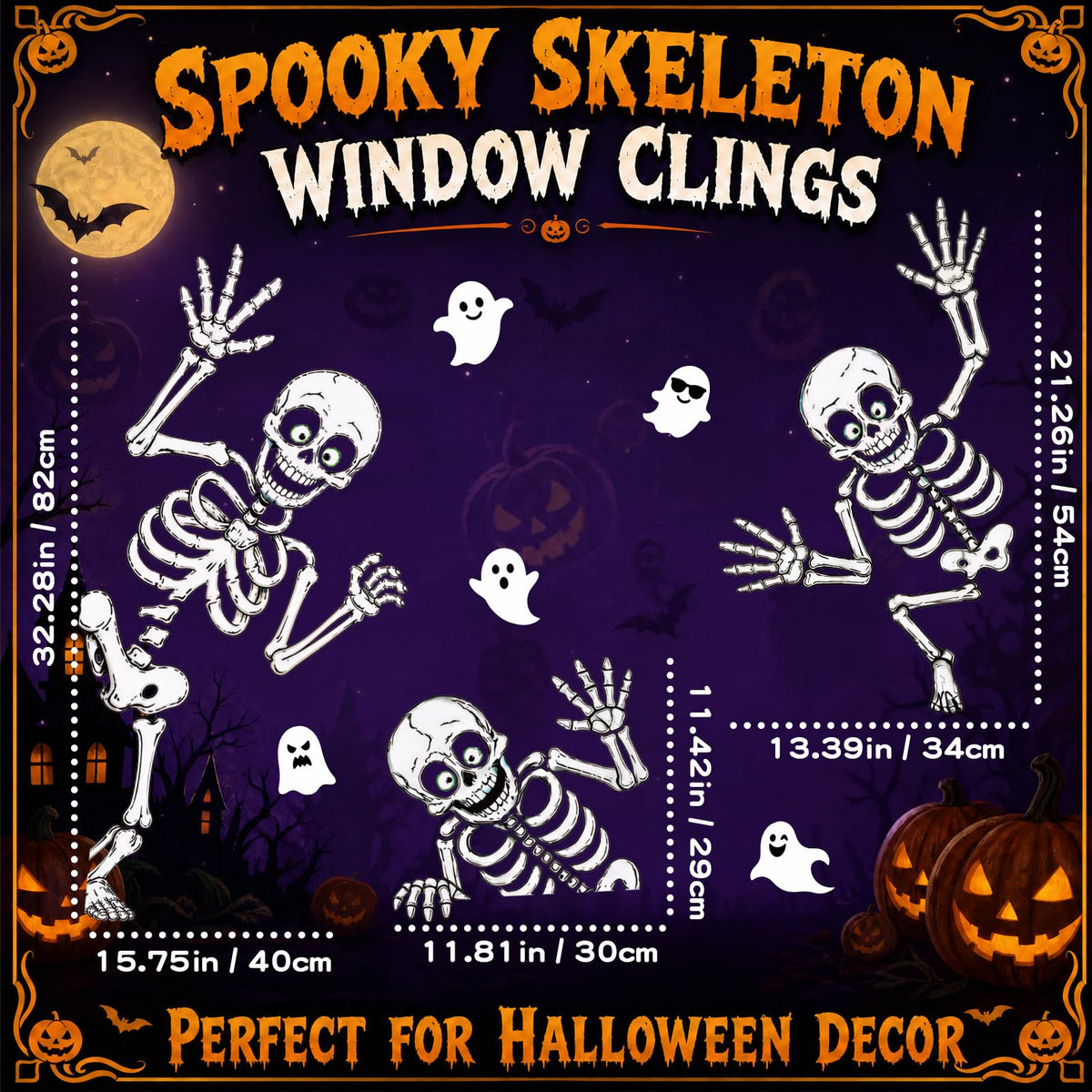 Holiday Window Clings for Home Decorations (Romantic)