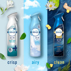 Febreze Air Mist, Air Freshener, Odor Fighting Room Spray, Deodorizer for Home Bathroom Kitchen Office Apartment, Soothe & Restore, Refresh & Energize, Romance & Desire Variety Pack, 8.1oz (Pack of 3)