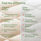 Niagara Sleep Solution Queen Ultra Soft Mattress Topper — Back Pain Relief