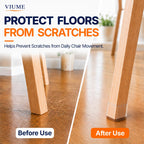 VIUME 24 Pcs Chair Leg Floor Protectors for Hardwood Floors Round
