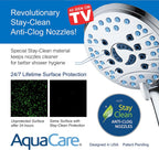 AquaCare 8-mode High Pressure Handheld Shower Head with 2-mode Power Wash