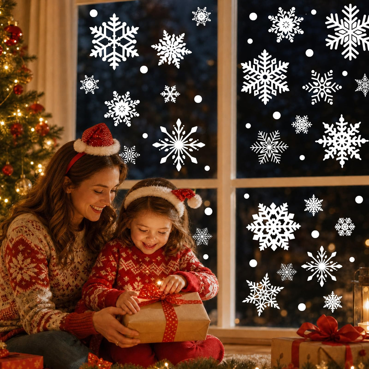 Christmas Window Clings for Glass Windows, Stickers for Window Decorations