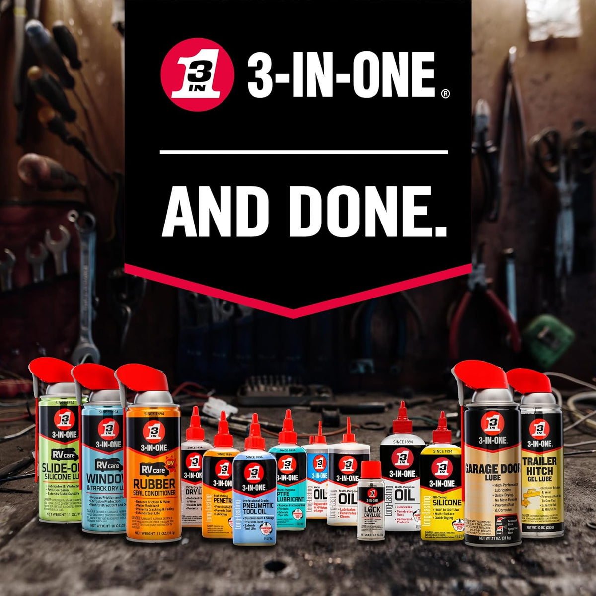 3-IN-ONE Professional Garage Door Lubricant, Smart Straw, 11 OZ [2-Pack]