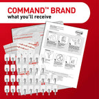 Command Small White Wire Hooks, 16 Hooks, 24 Strips