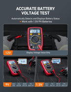 AstroAI Digital Multimeter Tester with Capacitance, 2000 Counts DC AC Voltmeter and Ohm Volt Amp Meter; Measures Voltage, Current, Resistance, Capacitance, Continuity and Diode, Orange