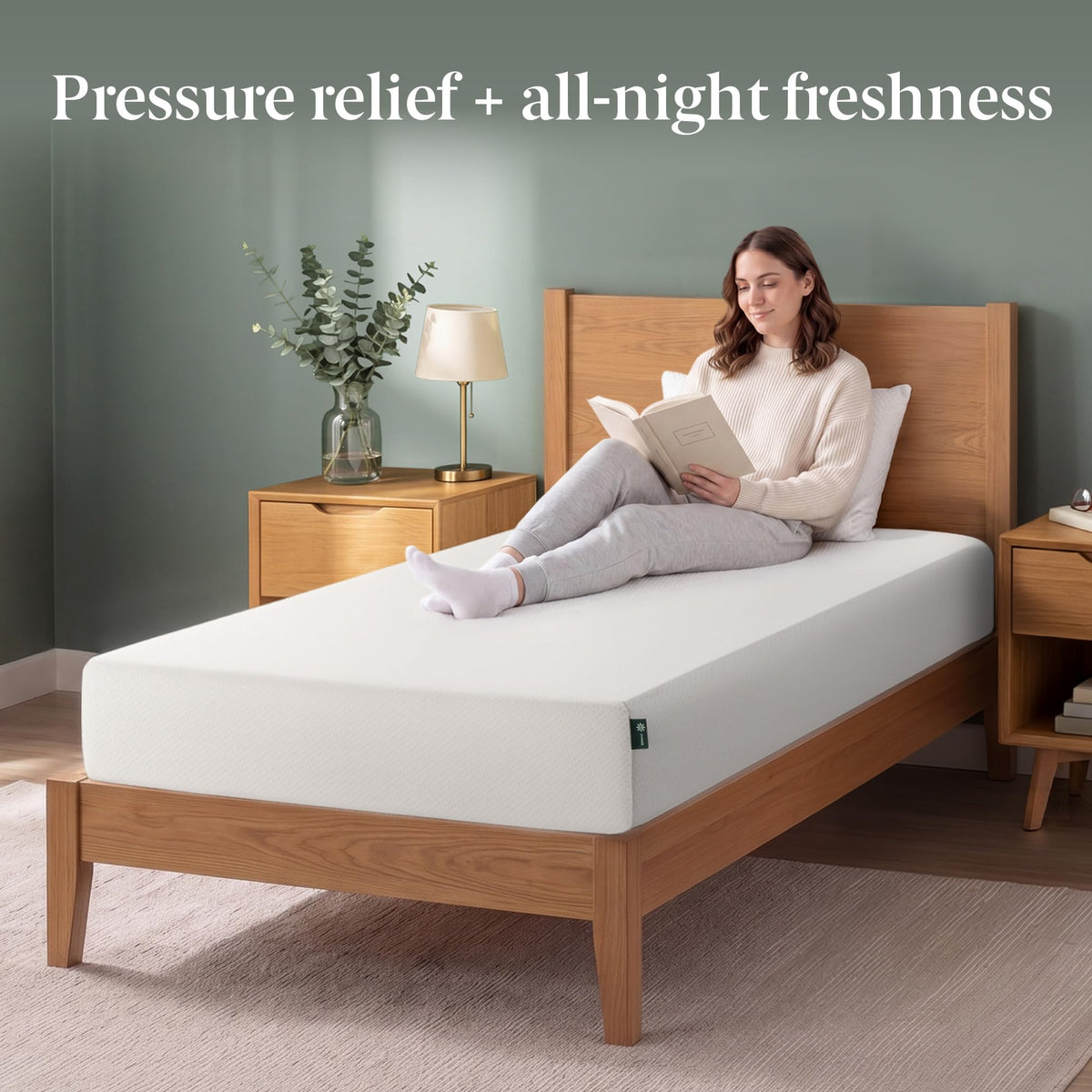 Zinus 14 Inch King Lumbar+ Premium Memory Foam Mattress, Medium