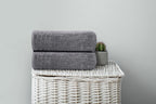 Tens Towels 4 Piece Extra Large Bath Towels 30 x 60 Inches, Dark Grey