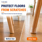 VIUME 24 Pcs Chair Leg Floor Protectors for Hardwood Floors Round