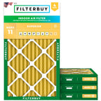 Filterbuy 20x20x1 Air Filter MERV 11 Pet & Allergy Defense (4-Pack)