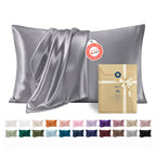 Bedsure Satin Pillowcase Standard Set of 2, Similar to Silk Pillowcase Grey