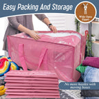 6 Pack Extra Heavy Duty Large Moving Bags with Strong Zipper, Dark Blue
