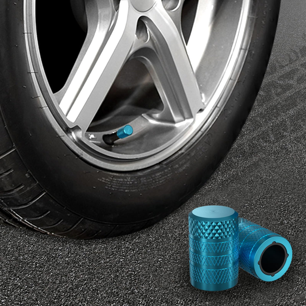 CKAuto Tire Valve Stem Caps, Aluminum Black, 4 pcs/Pack