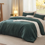 Bedsure King Comforter Set Prewashed Soft Bedding Set 3Pcs Beige 104"x90"