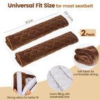 Amooca 2 Pack Seat Belt Covers Soft Shoulder Pad for Cars & Backpack