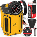 AutoLine Pro HyperSmoke™ Automotive Smoke Machine EVAP Vacuum Leak Tester | Pro Vers. w/Gauge | Adjustable Pressure - OEM Approved Smoke Fluid - Built-in Air Motor - Cone and EVAP Gas Cap Adapter