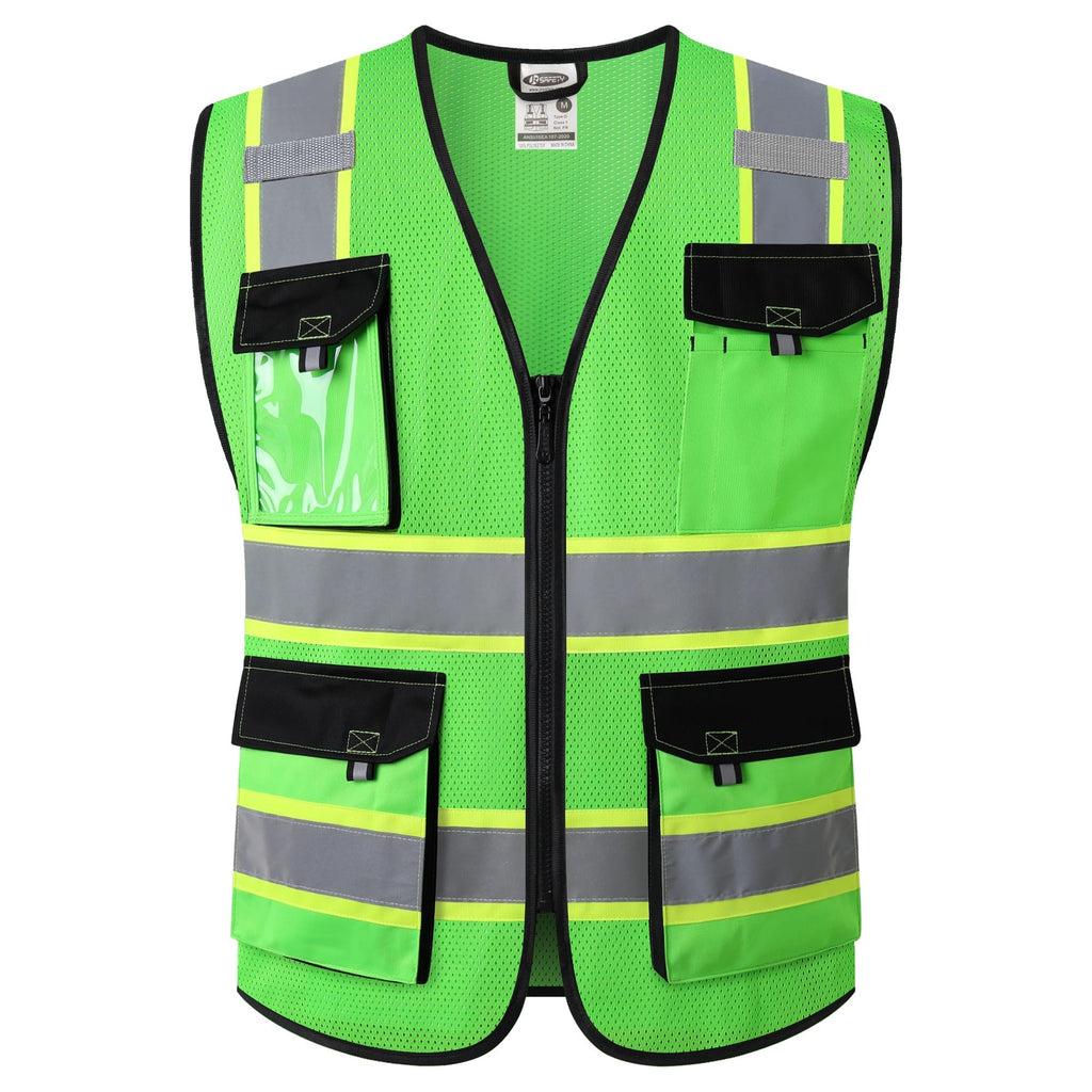 JKSafety Safety Vest for Men Women Hi Vis Reflective Vest JK220 PurpleB S
