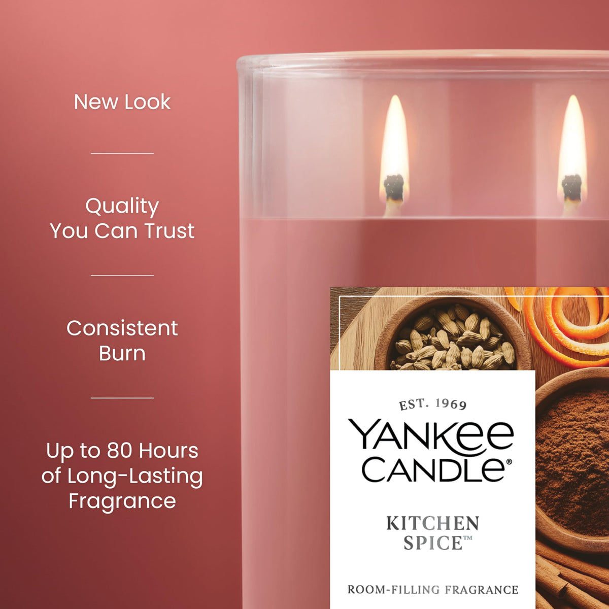 Yankee Candle Amber & Sandalwood Scented Candle, 14.5oz 3-Wick