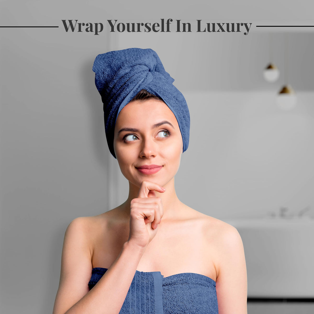 Tens Towels 4 Piece Extra Large Bath Towels 30 x 60 Inches, Dark Grey