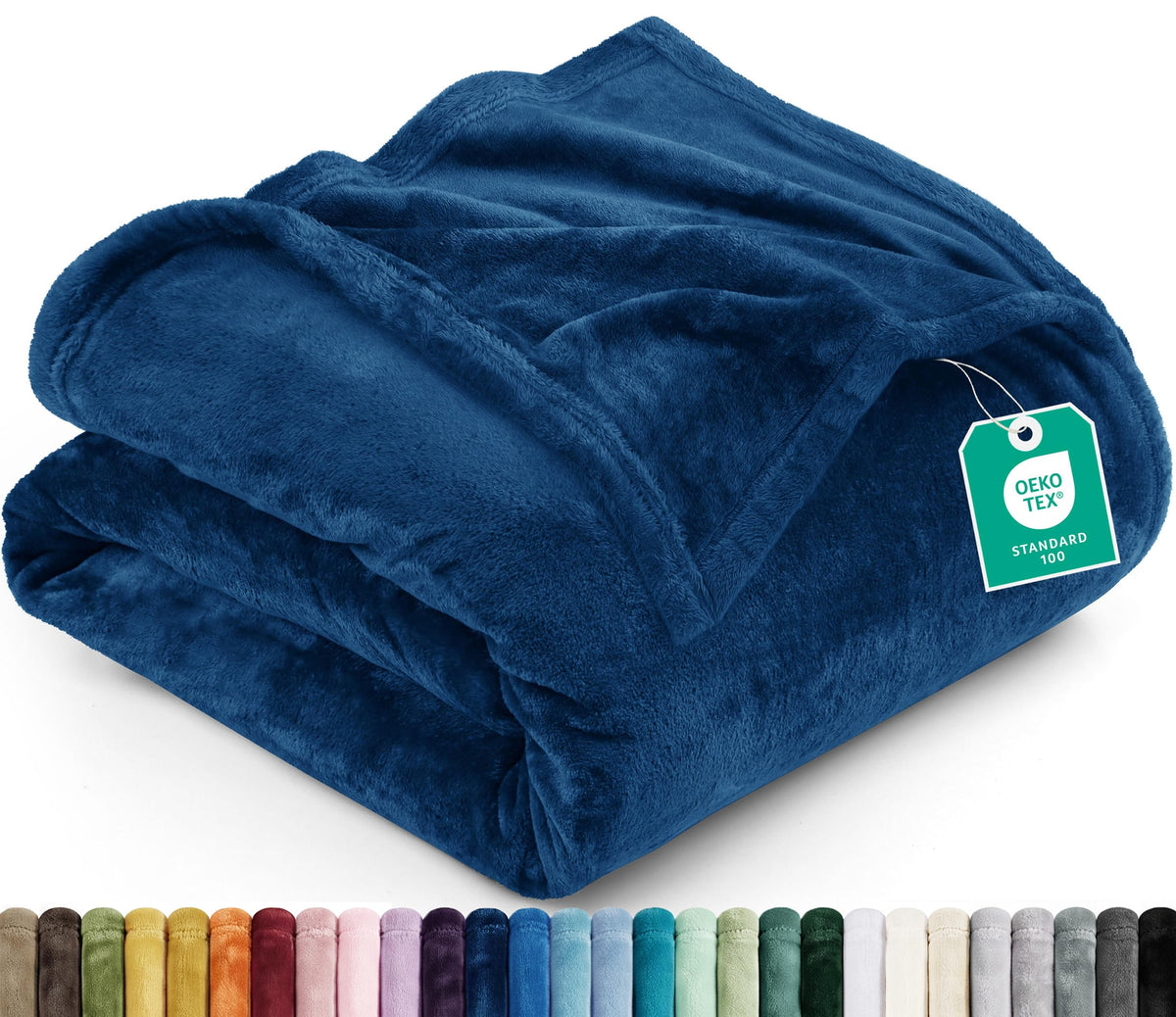 Utopia Bedding Ultra Soft Fleece Bed Blanket Queen Size Grey (90x90 Inches)