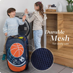 Handy Laundry Collapsible Mesh Pop-Up Hamper with Side Pocket